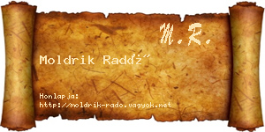 Moldrik Radó névjegykártya